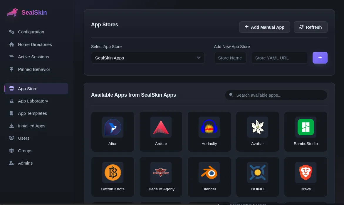 Sealskin dashboard Sealskin dashboard