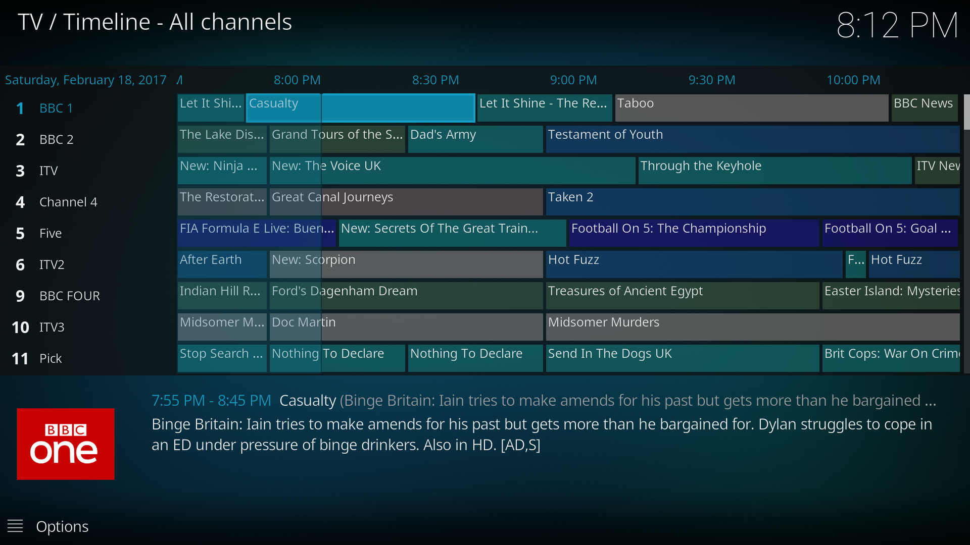Kodi’s EPG